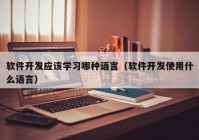 软件开发应该学习哪种语言（软件开发使用什么语言）