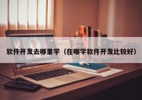 软件开发去哪里学（在哪学软件开发比较好）