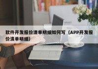 软件开发报价清单明细如何写（APP开发报价清单明细）