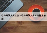 软件开发人员工资（软件开发人员工资标准依据）