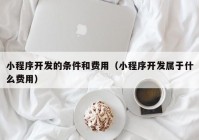 小程序开发的条件和费用（小程序开发属于什么费用）