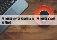 马来西亚软件开发公司名称（马来西亚的公司有哪些）